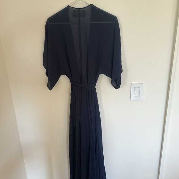 Reformation Winslow Dress, Navy, MEDIUM - Picture 9 of 10